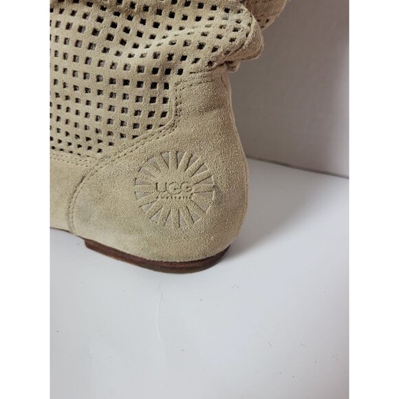 Ugg Slouch Abilene Leather Pull On Knee High Boots Size 9 - Picture 6 of 10